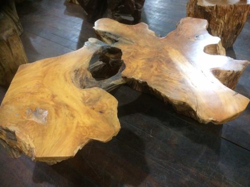Mesa De Tronco E Raiz De  Árvore-032 VENDIDA